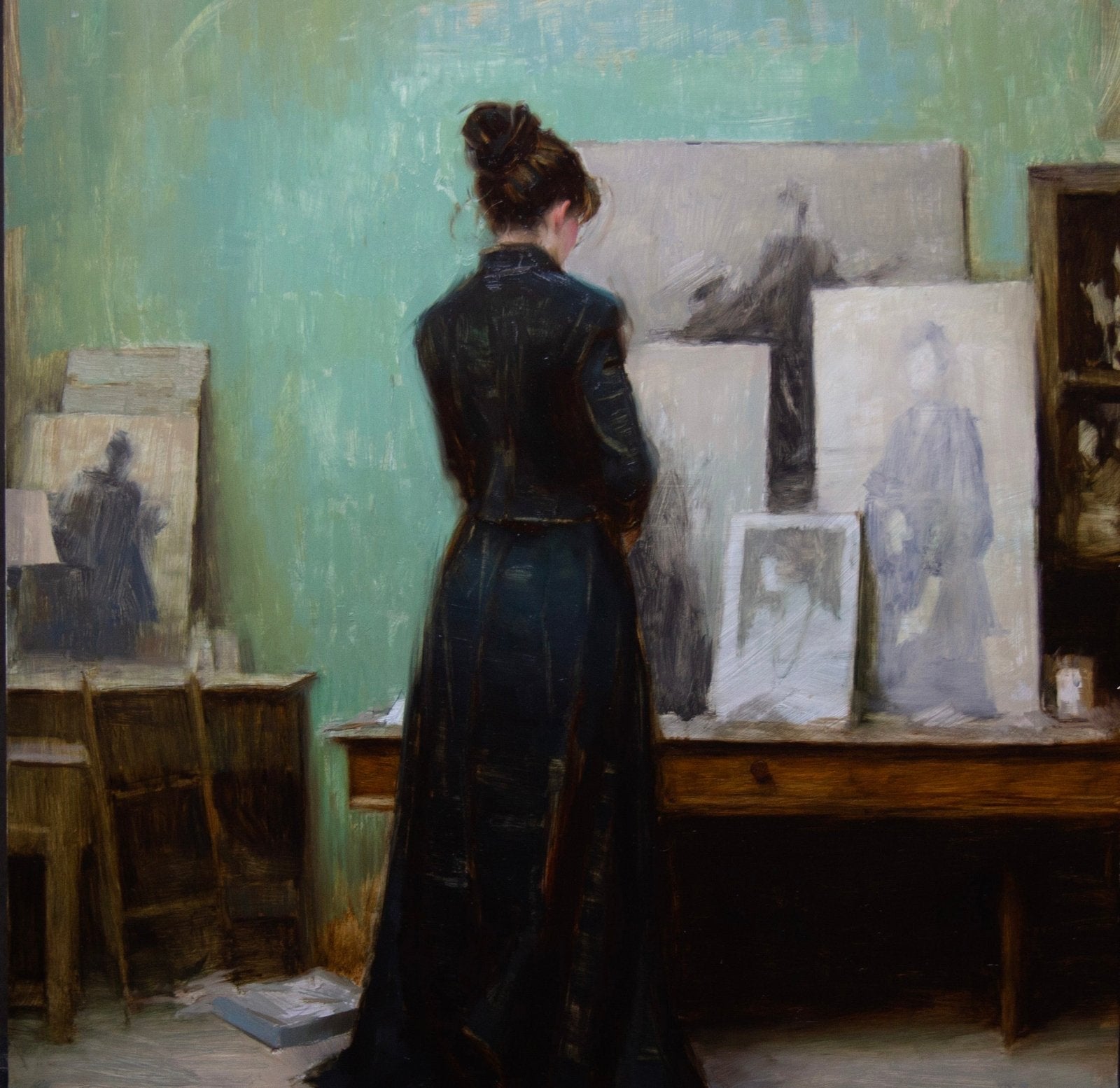 In Artist's Studio by Aaron Westerberg at LePrince Galleries